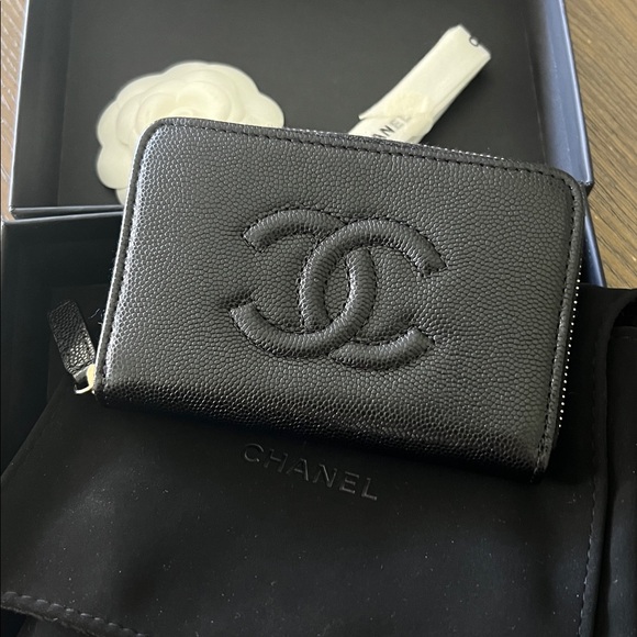CHANEL Handbags - CHANEL Black wallet new